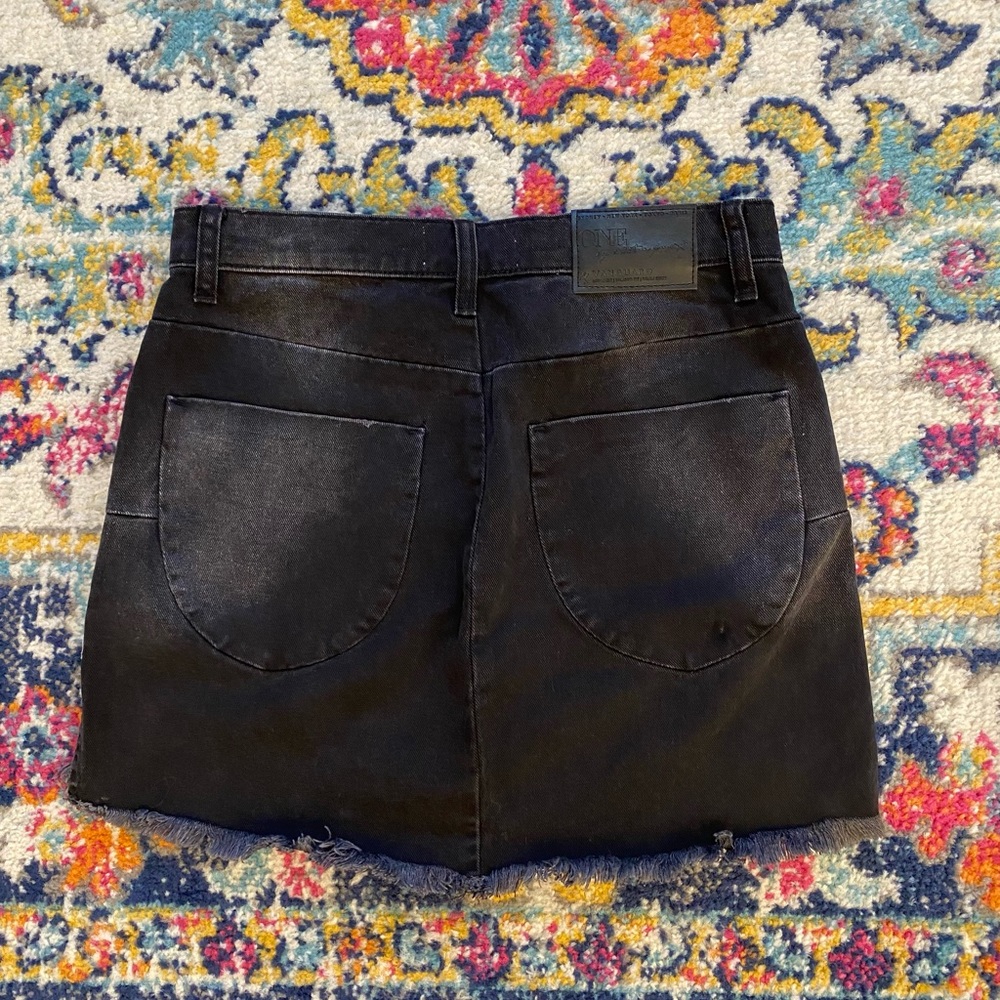 One Teaspoon Distressed Denim Vanguard Skirt - Picture 4 of 6
